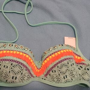 Frankie's Bikinis Multicolor Lace Bikini Top